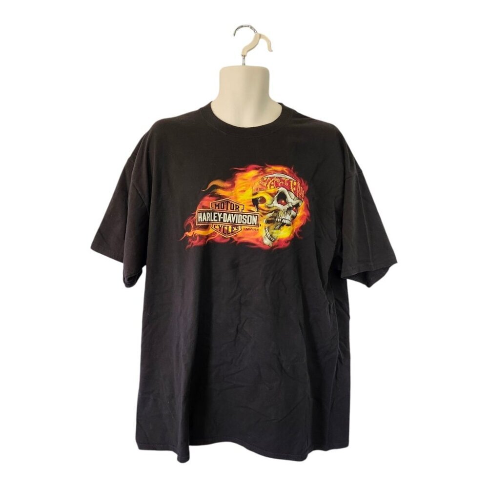 Harley Davidson 2017 Flaming Skull Tee‎ Size 2X Cincinnati, Ohio